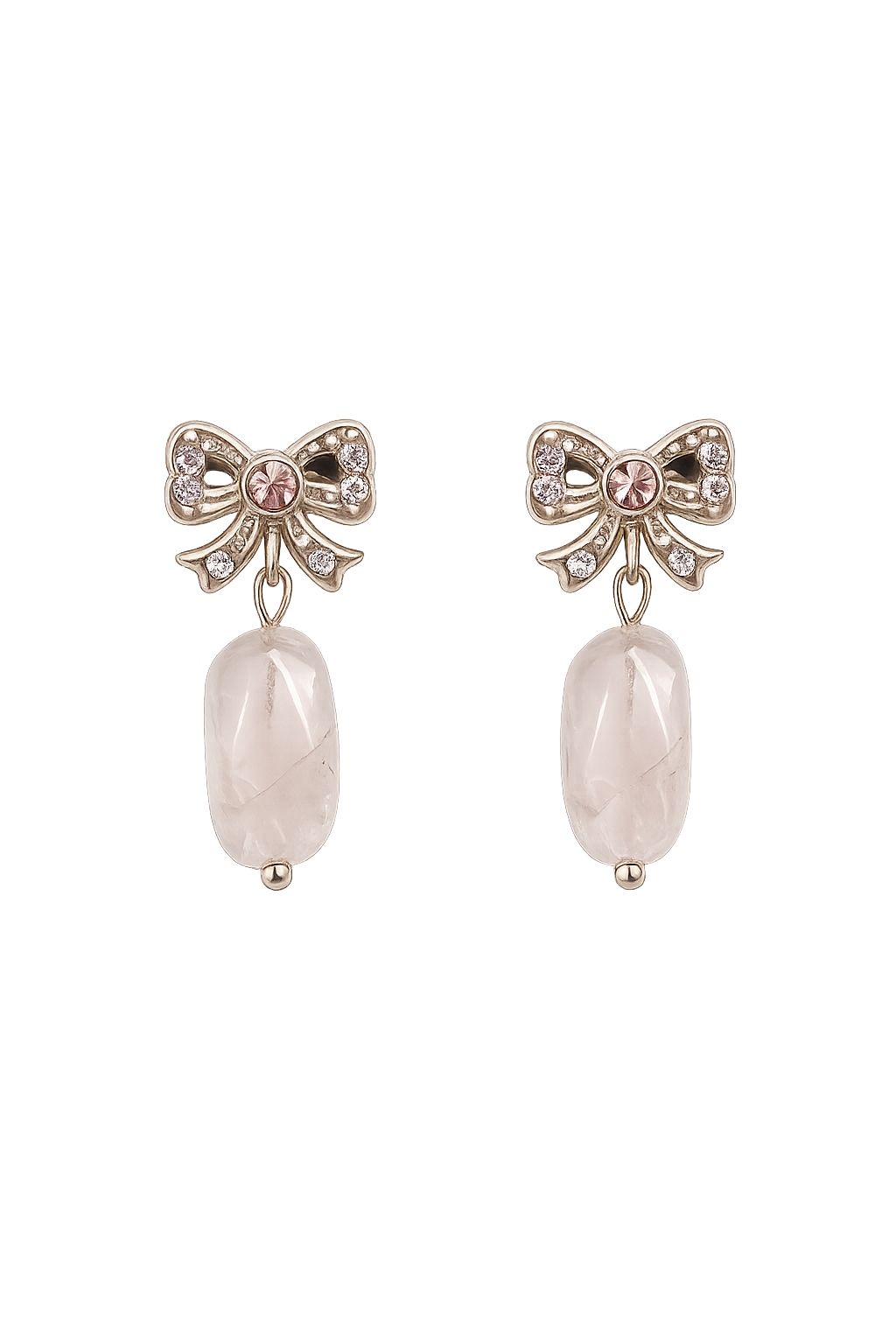Pendientes Rosé Bow