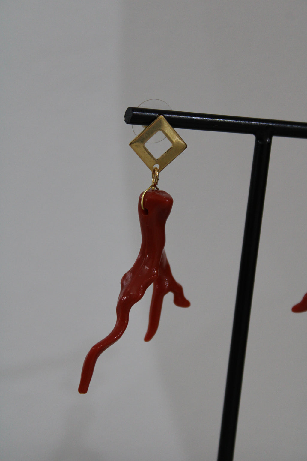 Pendientes coral rojo