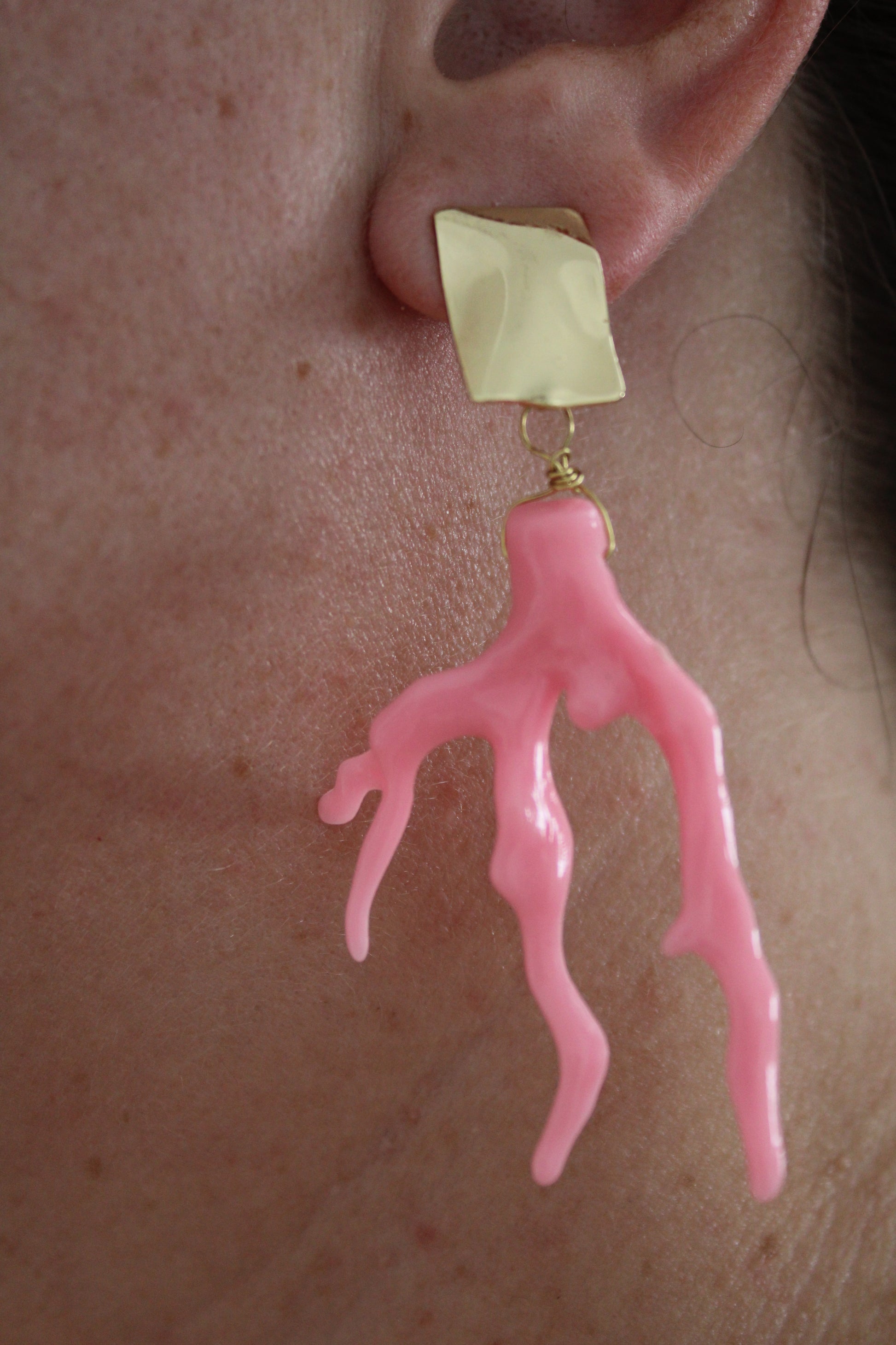 Pendientes Coral Rosa